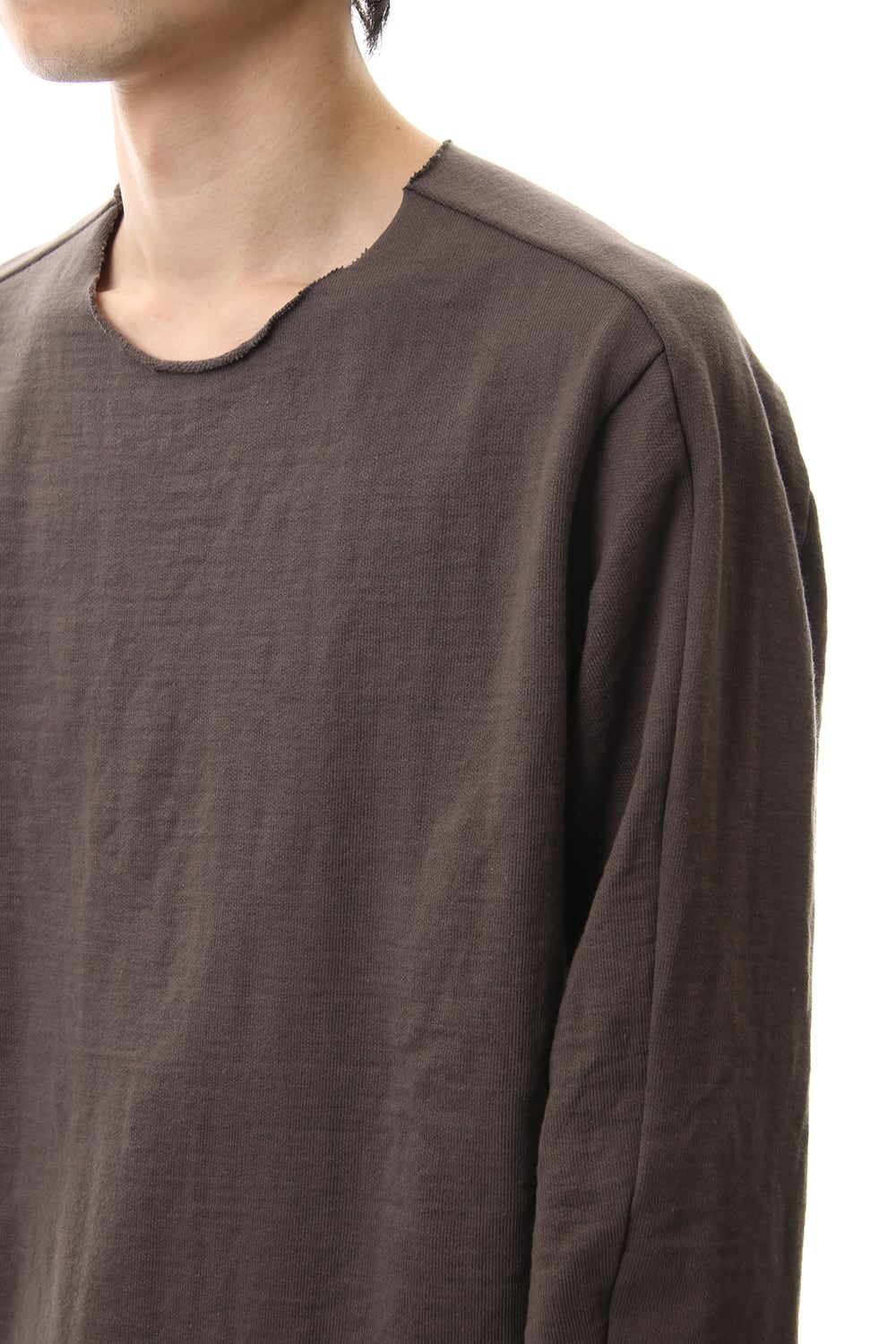 Cotton Crew Neck L/S T-Shirts Mokha