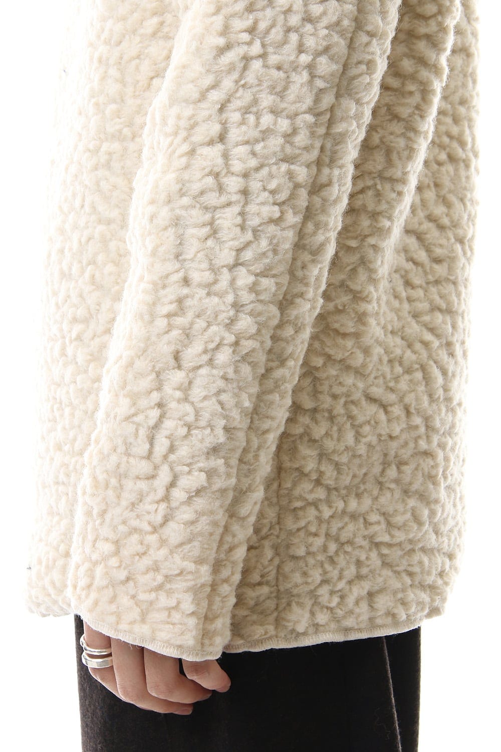 Mixed Boa Crew Neck Knit