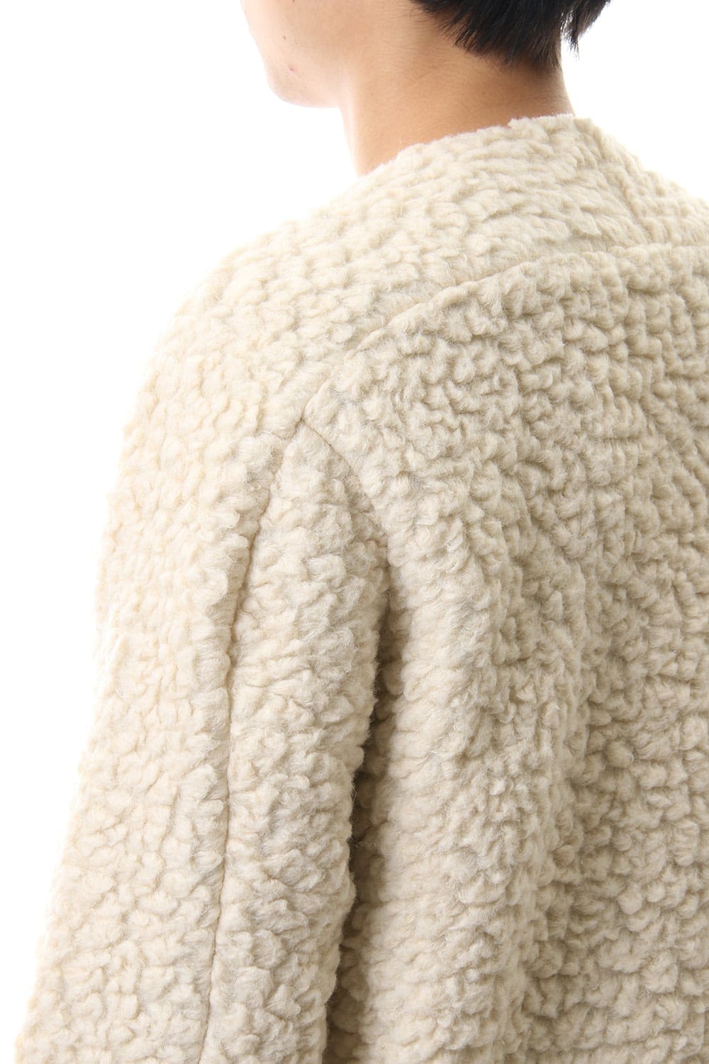 Mixed Boa Crew Neck Knit