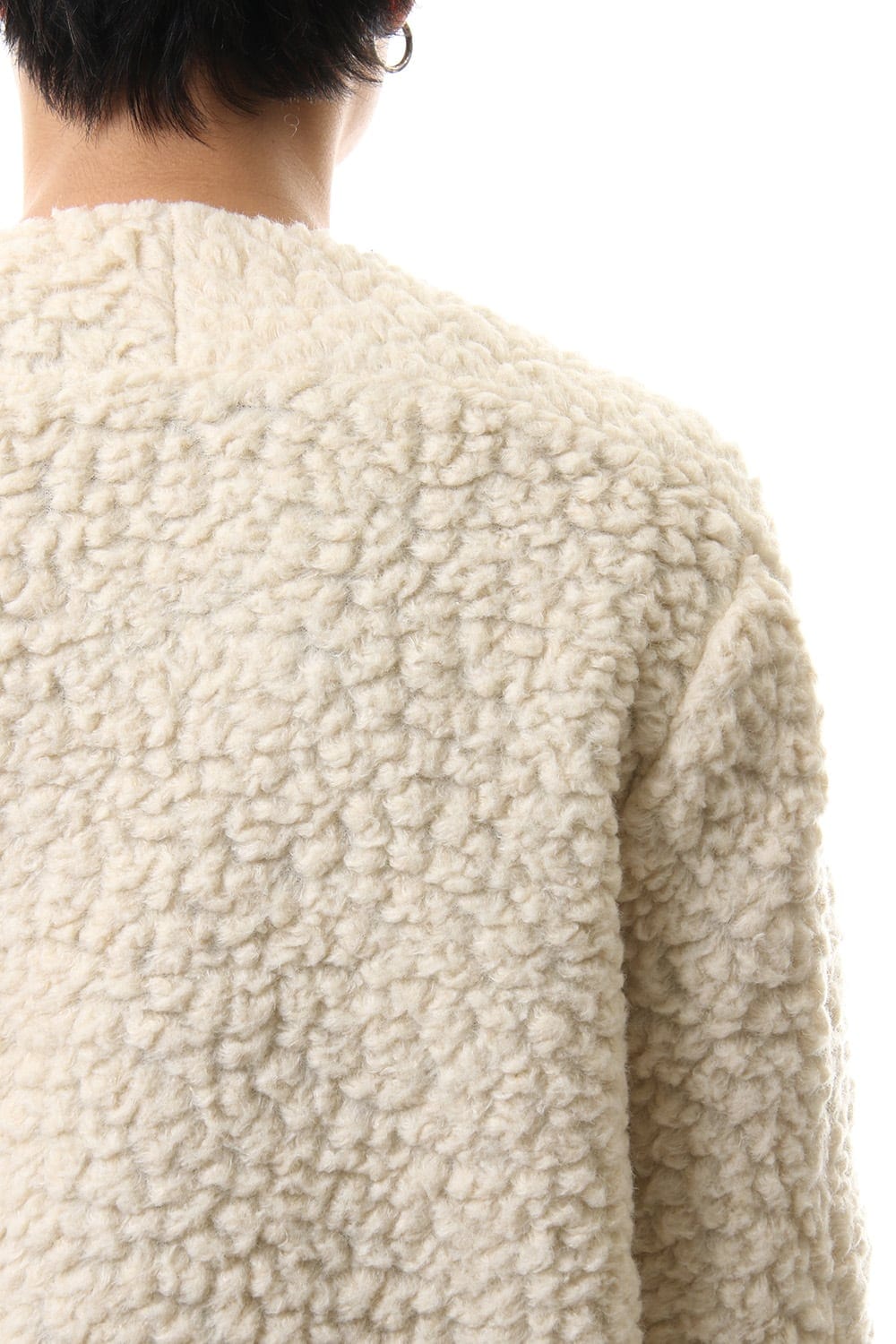 Mixed Boa Crew Neck Knit