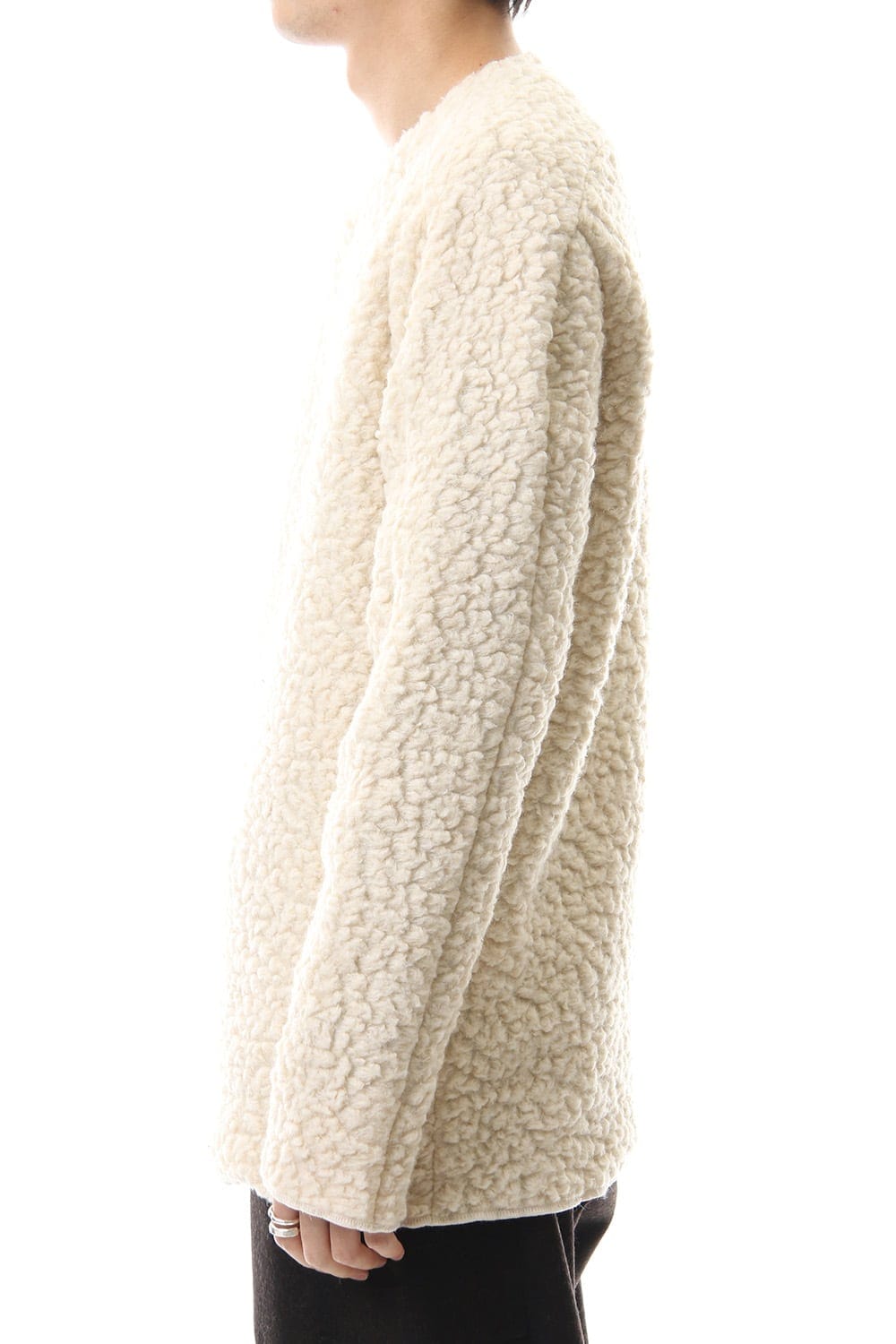 Mixed Boa Crew Neck Knit