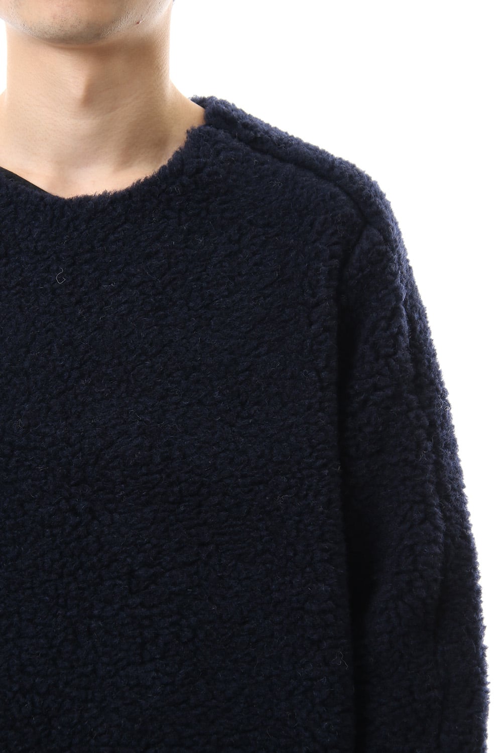 Wool Boa Crew Neck Knit 