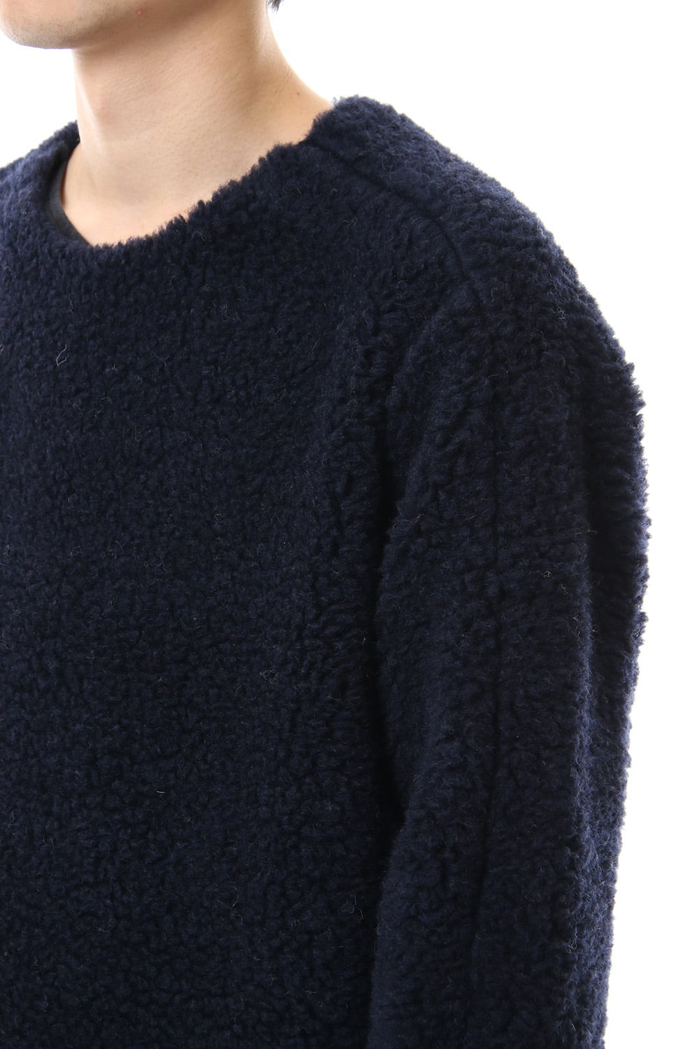 Wool Boa Crew Neck Knit 