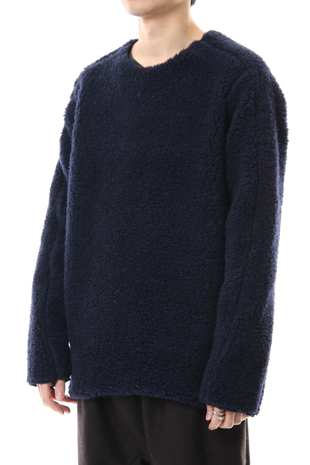 Wool Boa Crew Neck Knit 