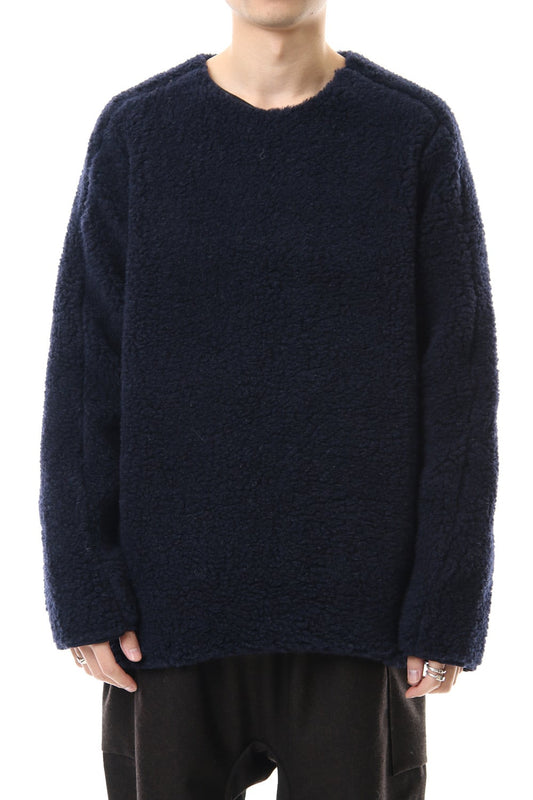 Wool Boa Crew Neck Knit