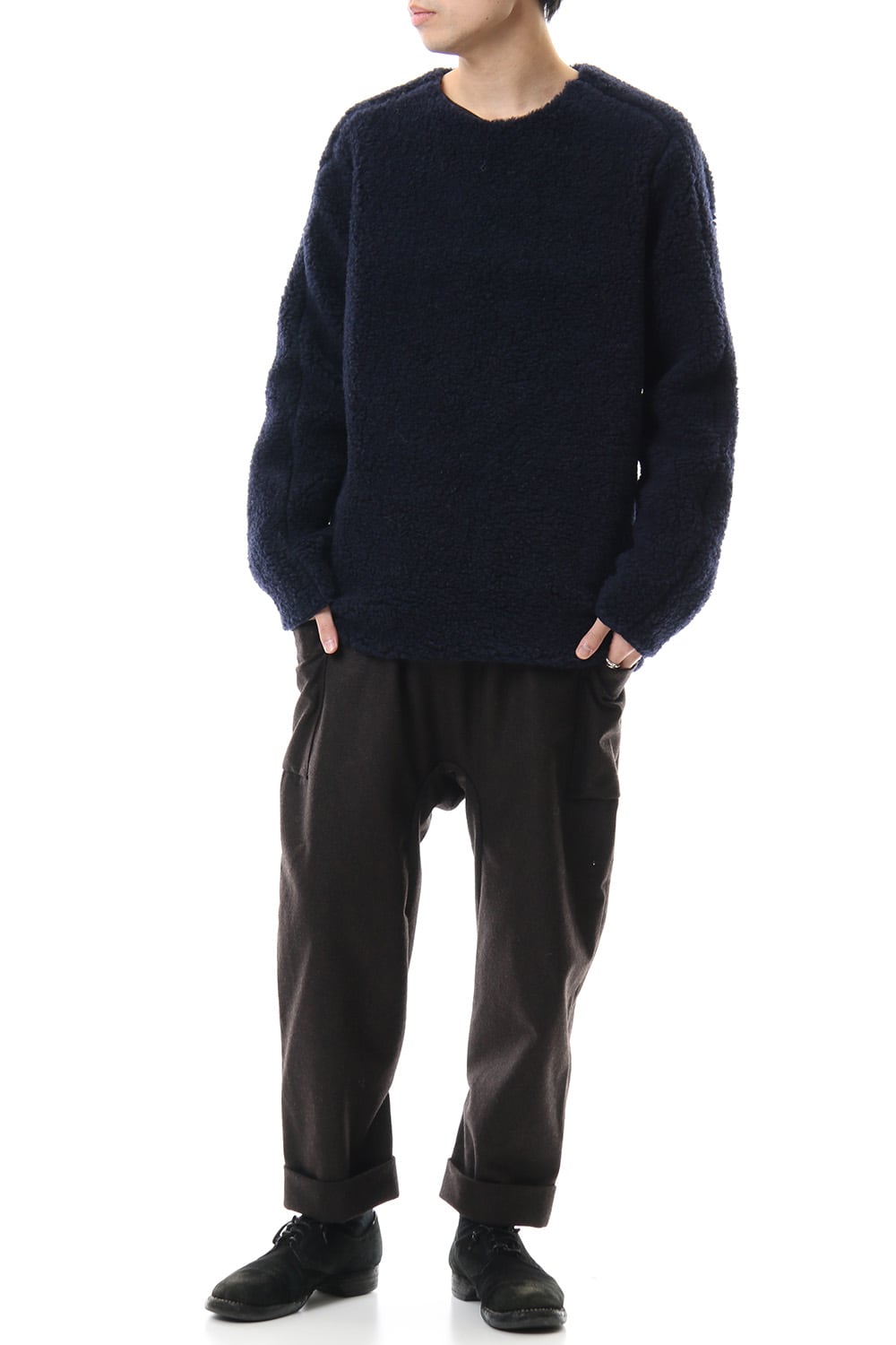 Wool Boa Crew Neck Knit 