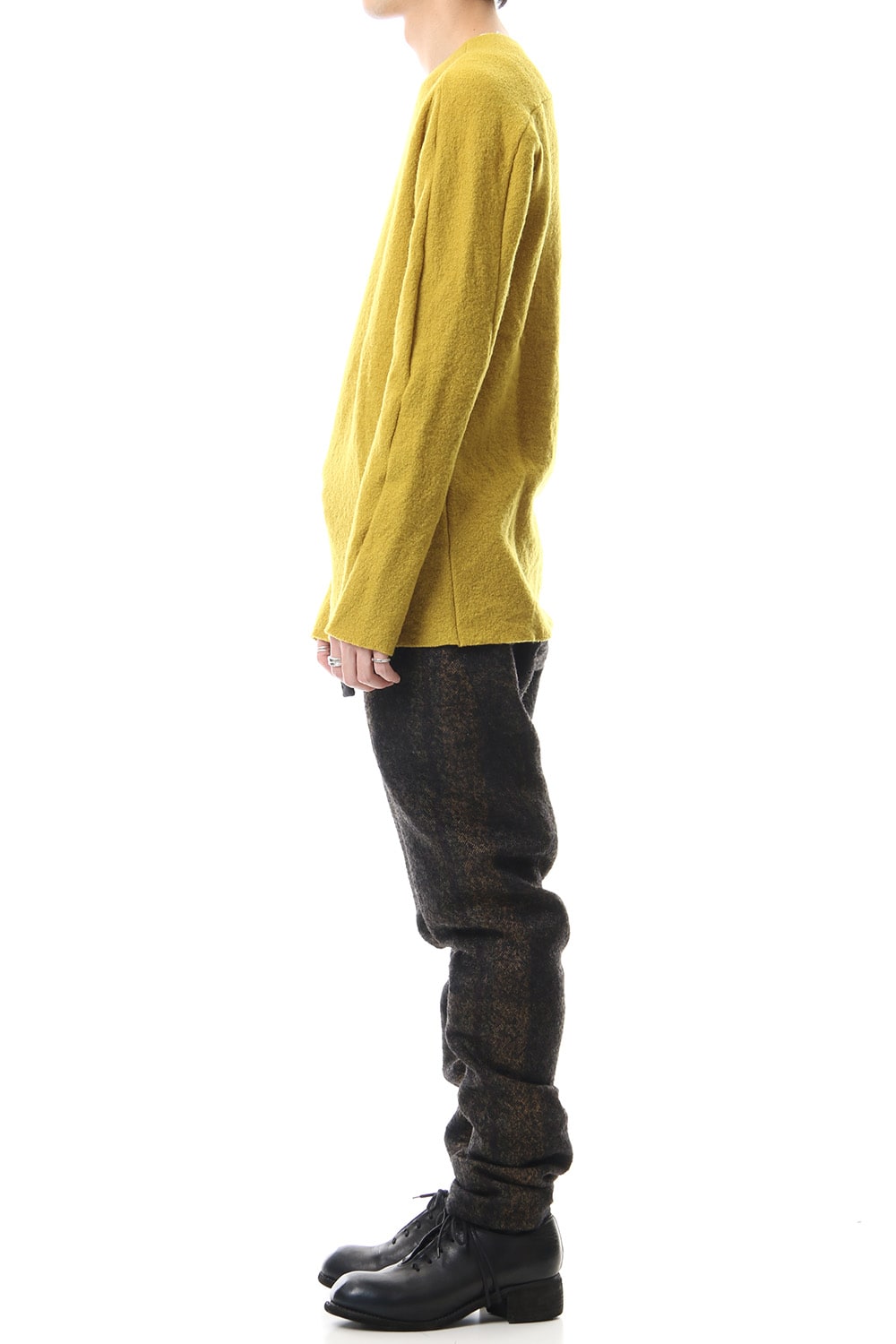 Boucle Knit L/S T-Shirts Mustard