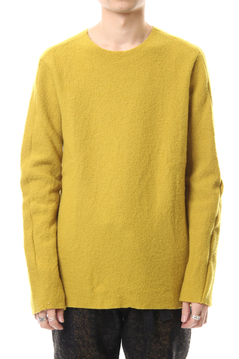 Boucle Knit L/S T-Shirts Mustard