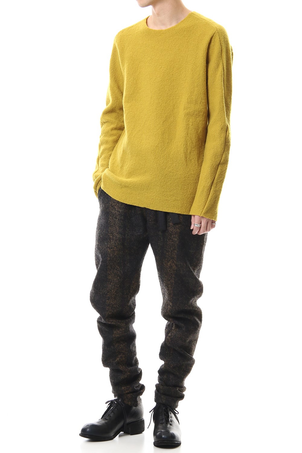 Boucle Knit L/S T-Shirts Mustard