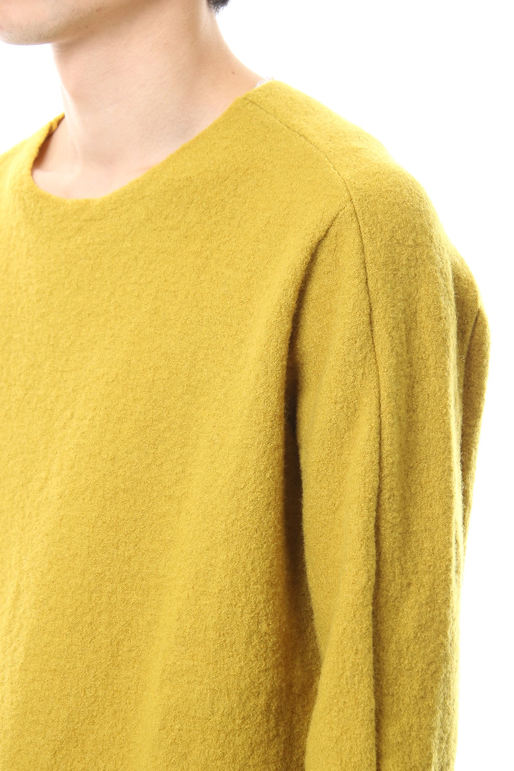 Boucle Knit L/S T-Shirts Mustard