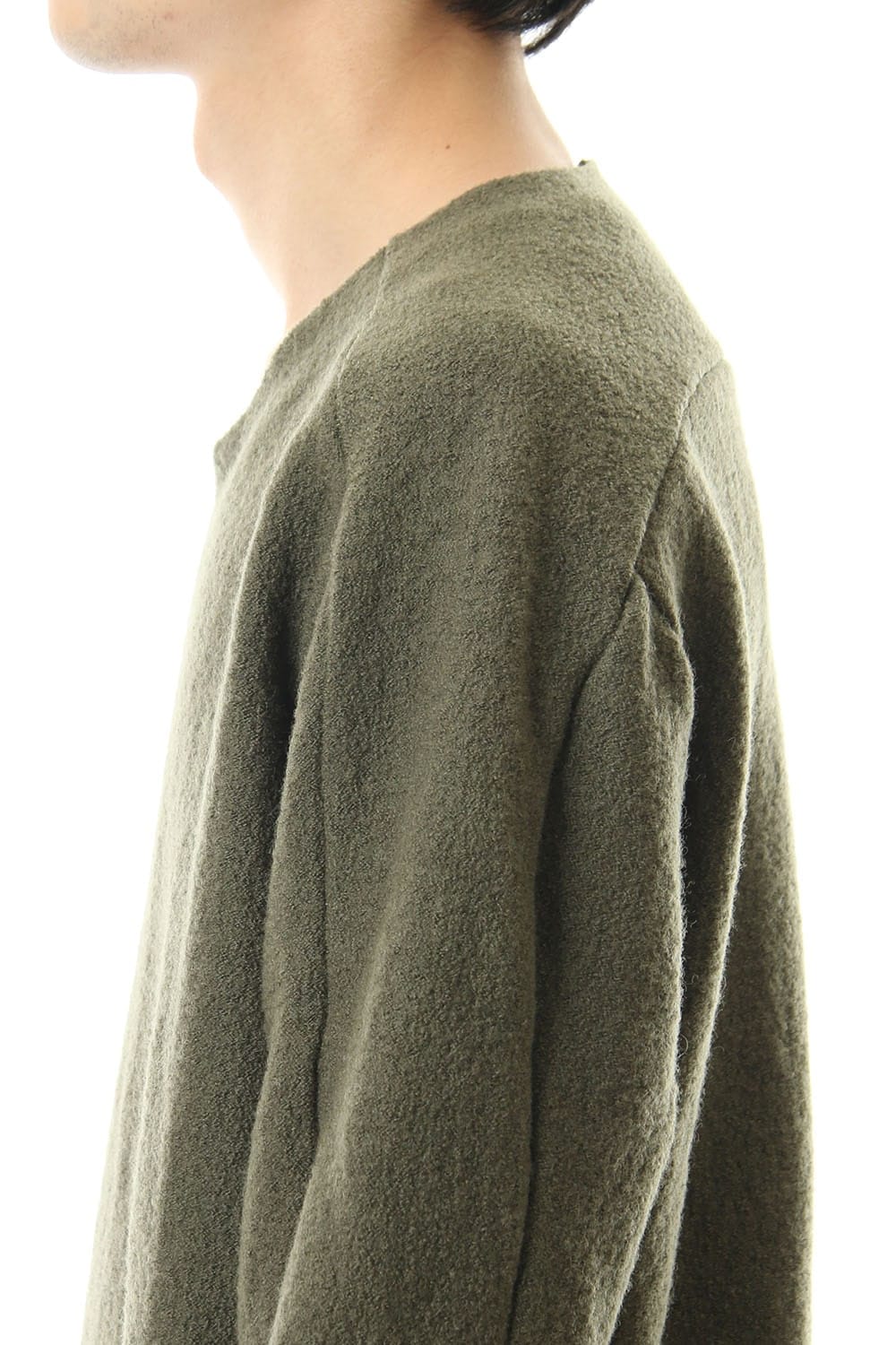 Boucle Knit L/S T-Shirts Khaki