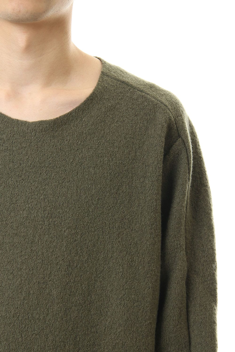 Boucle Knit L/S T-Shirts Khaki