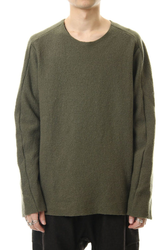 Boucle Knit L/S T-Shirts Khaki