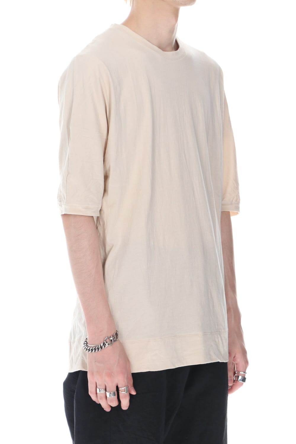 シー アイランド コットン ジャージー ハーフスリーブ ドルマン Tシャツ ベージュ