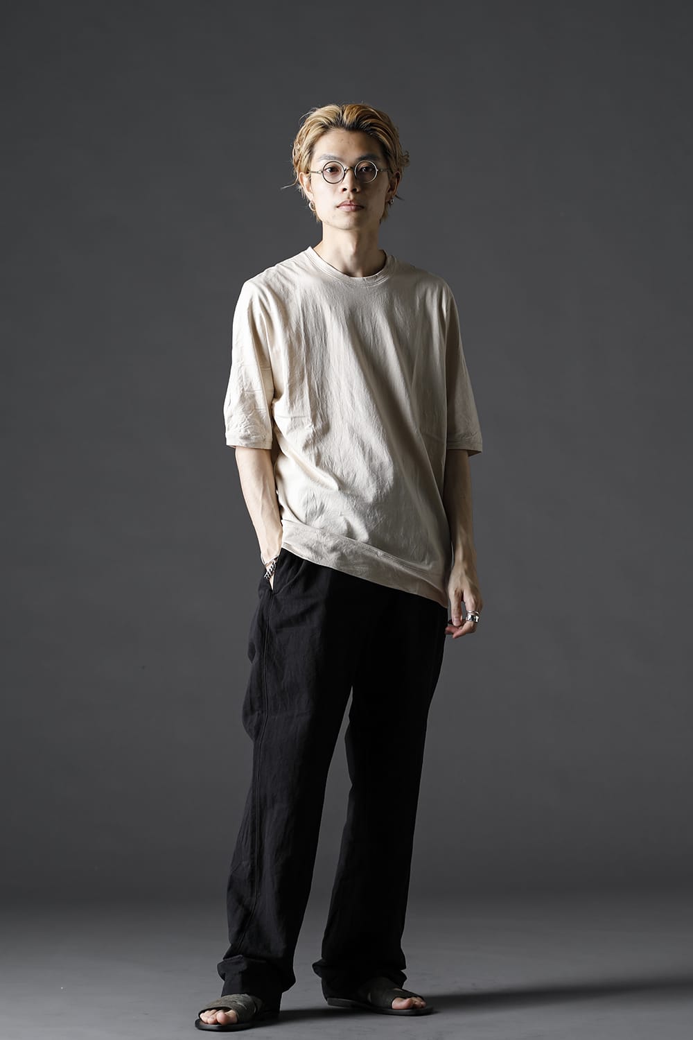 シー アイランド コットン ジャージー ハーフスリーブ ドルマン Tシャツ ベージュ