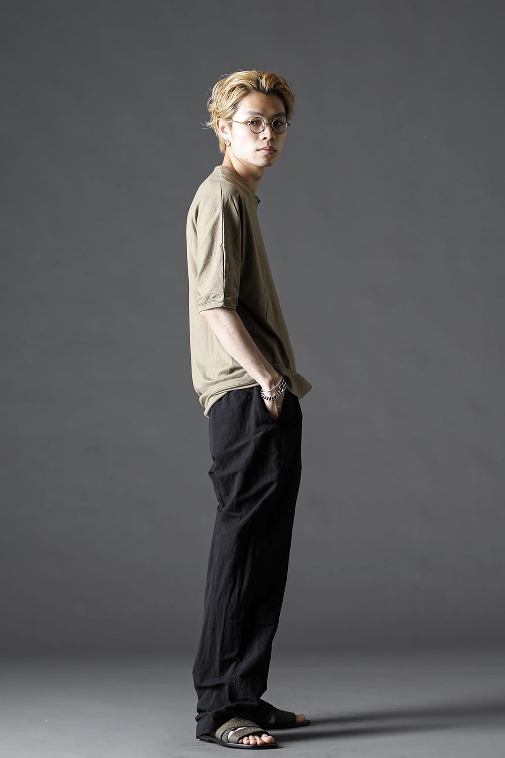 シー アイランド コットン ジャージー ハーフスリーブ ドルマン Tシャツ オリーブ カーキ