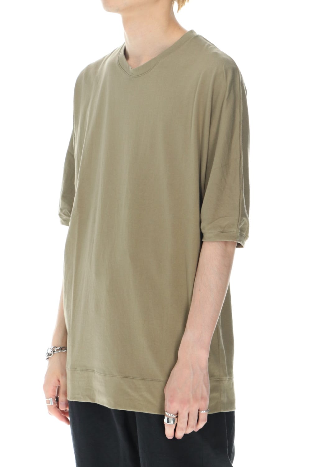 シー アイランド コットン ジャージー ハーフスリーブ ドルマン Tシャツ オリーブ カーキ