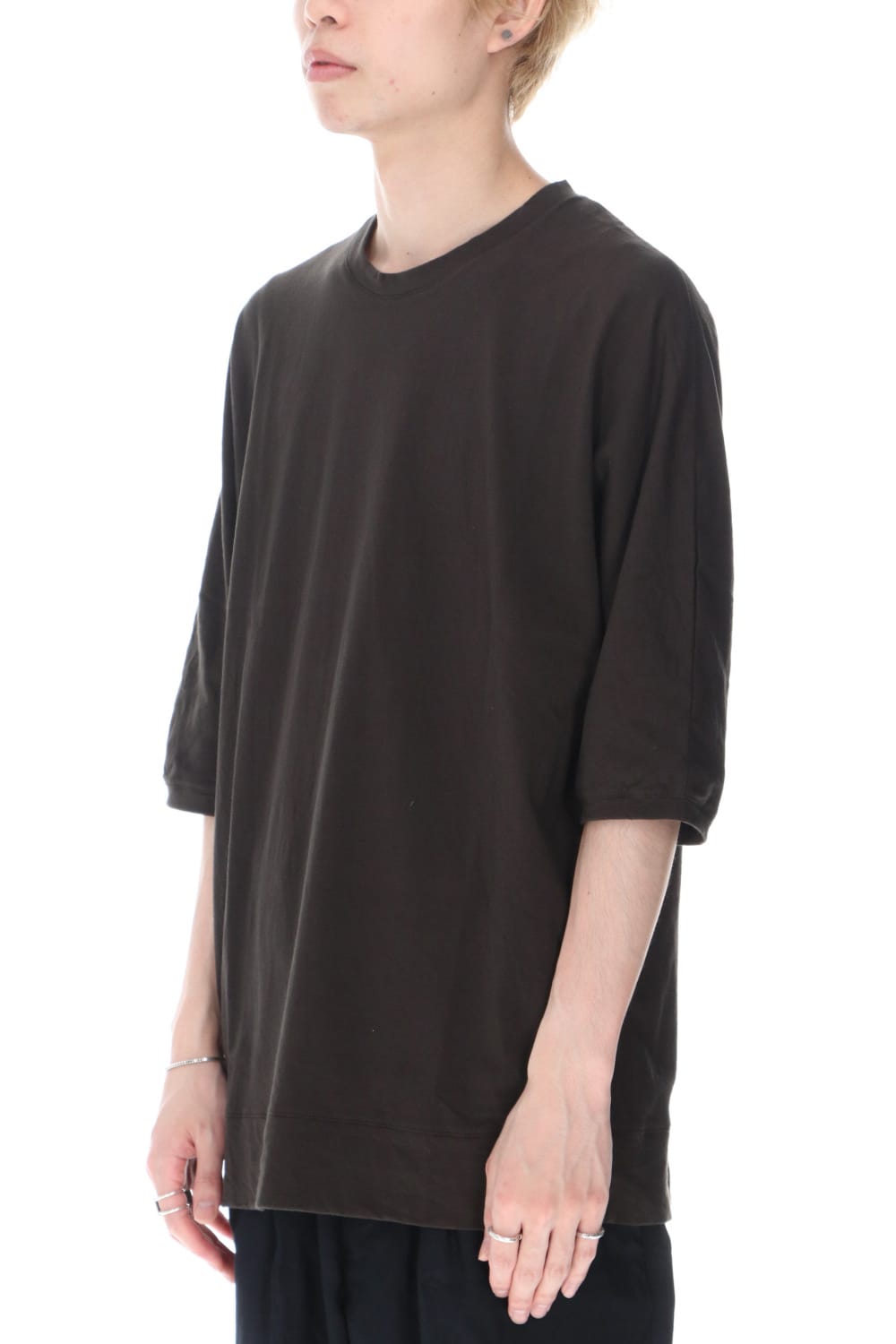 シー アイランド コットン ジャージー ハーフスリーブ ドルマン Tシャツ ダーク カーボン