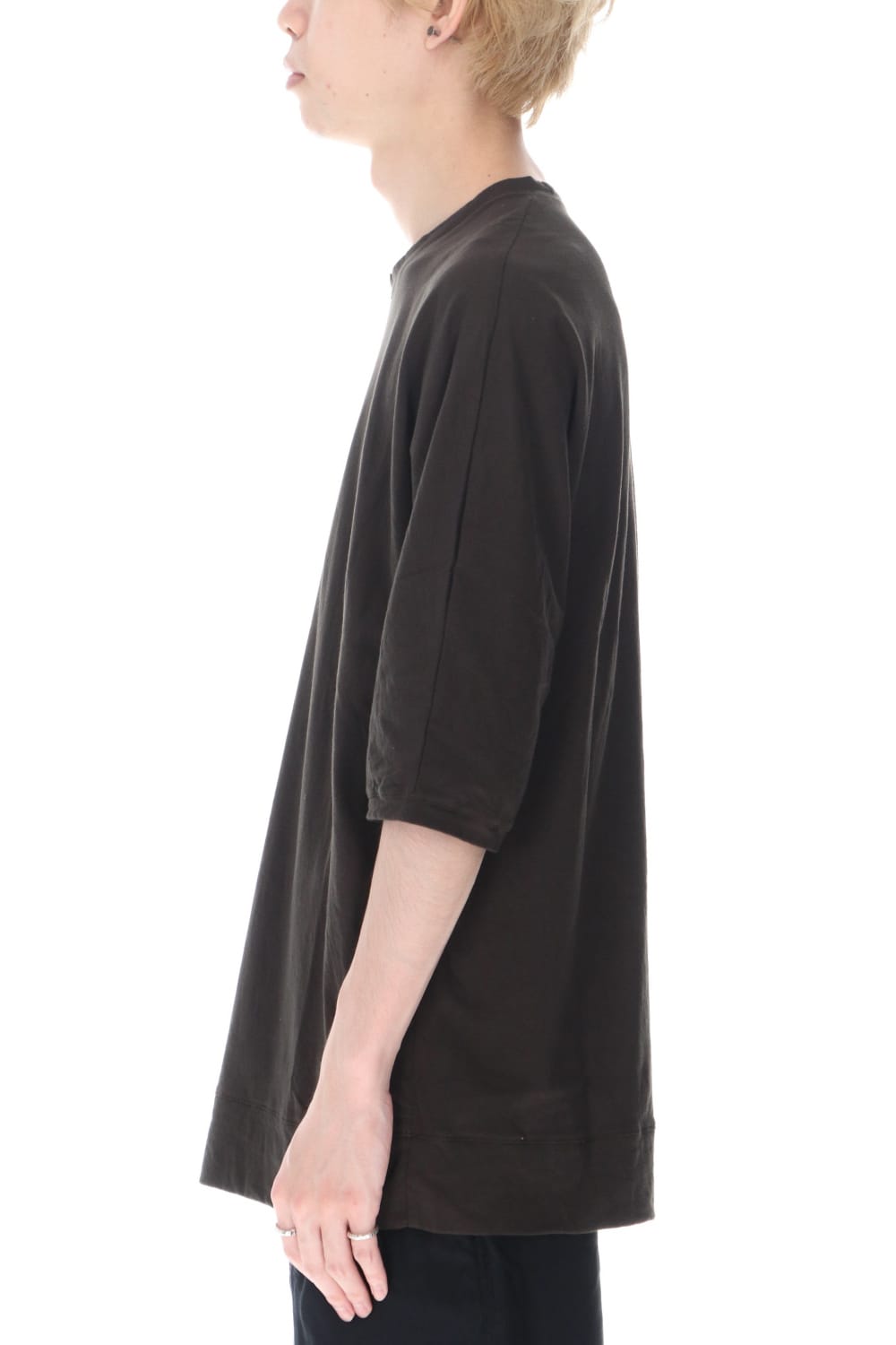 シー アイランド コットン ジャージー ハーフスリーブ ドルマン Tシャツ ダーク カーボン