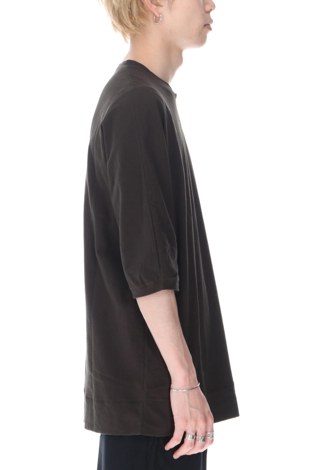 シー アイランド コットン ジャージー ハーフスリーブ ドルマン Tシャツ ダーク カーボン