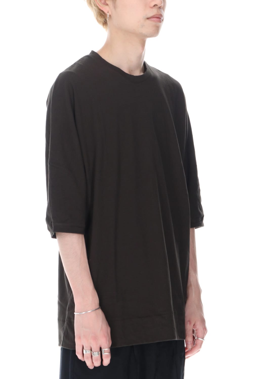 シー アイランド コットン ジャージー ハーフスリーブ ドルマン Tシャツ ダーク カーボン