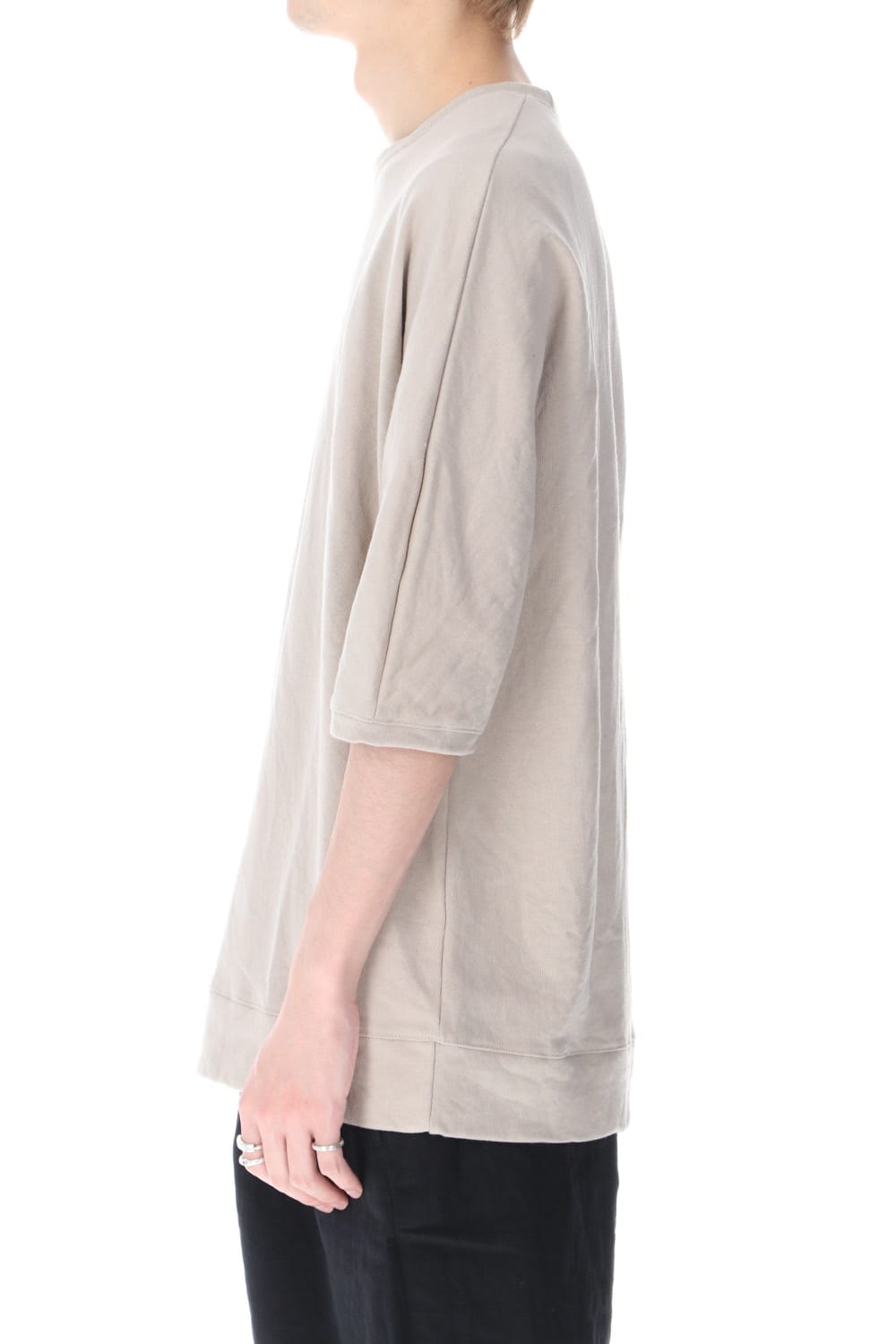 Medium Jersey Half Dolman Sleeve T-shirts Gray Beige