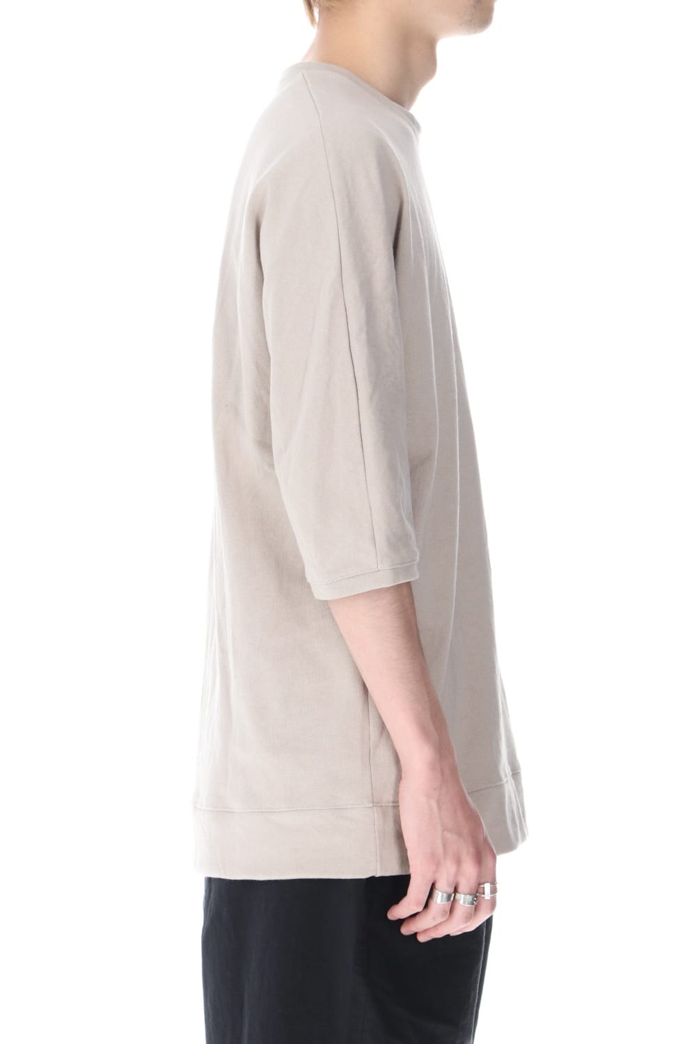 Medium Jersey Half Dolman Sleeve T-shirts Gray Beige