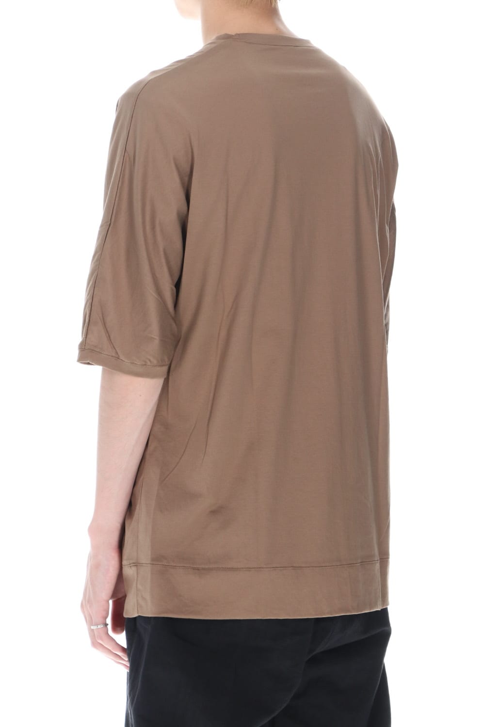 GIZA Cotton Jersey Half Dolman Sleeve T-shirts D.Beige