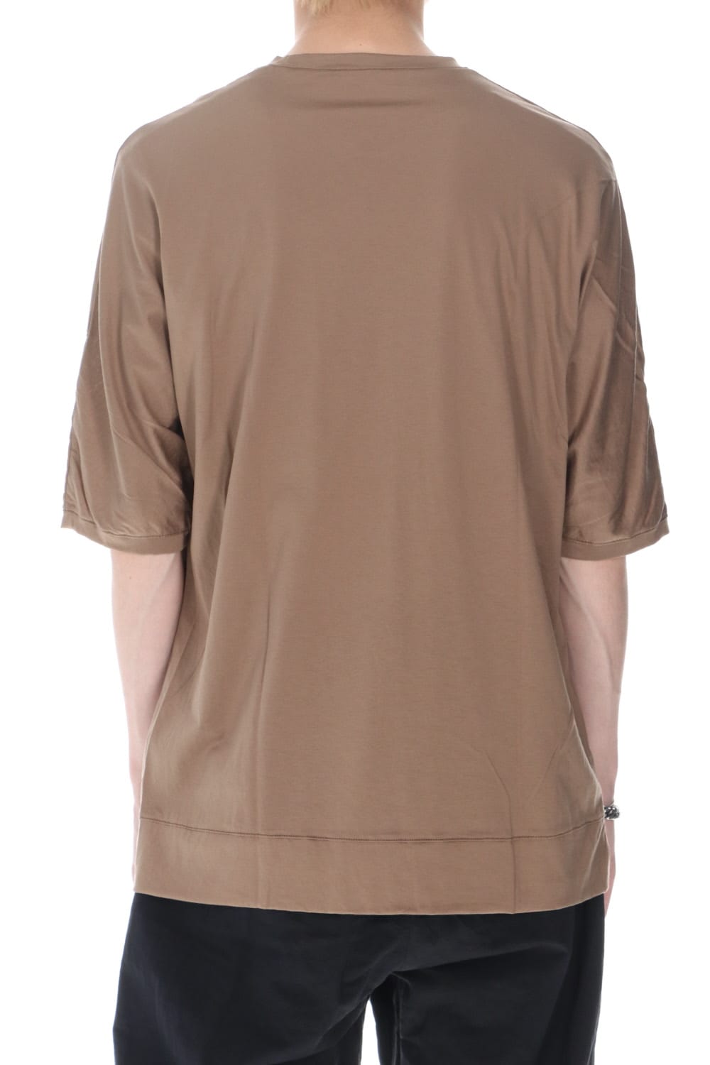 GIZA Cotton Jersey Half Dolman Sleeve T-shirts D.Beige