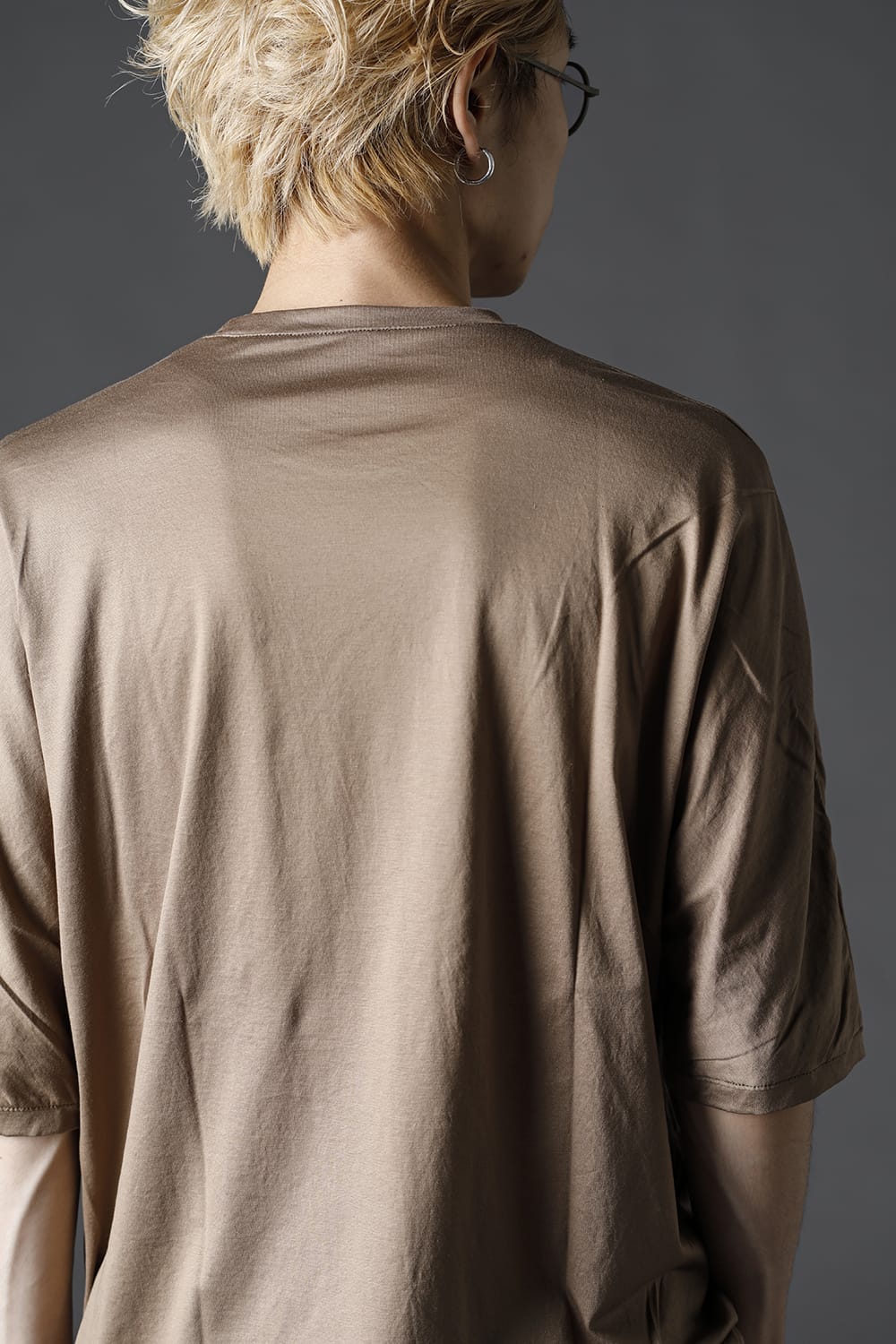 GIZA Cotton Jersey Half Dolman Sleeve T-shirts D.Beige