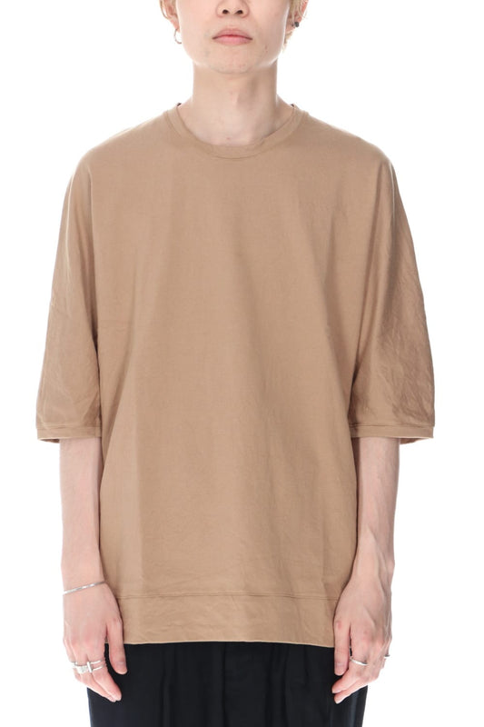 GIZA Cotton Jersey Half Dolman Sleeve T-shirts Kahki / Beige
