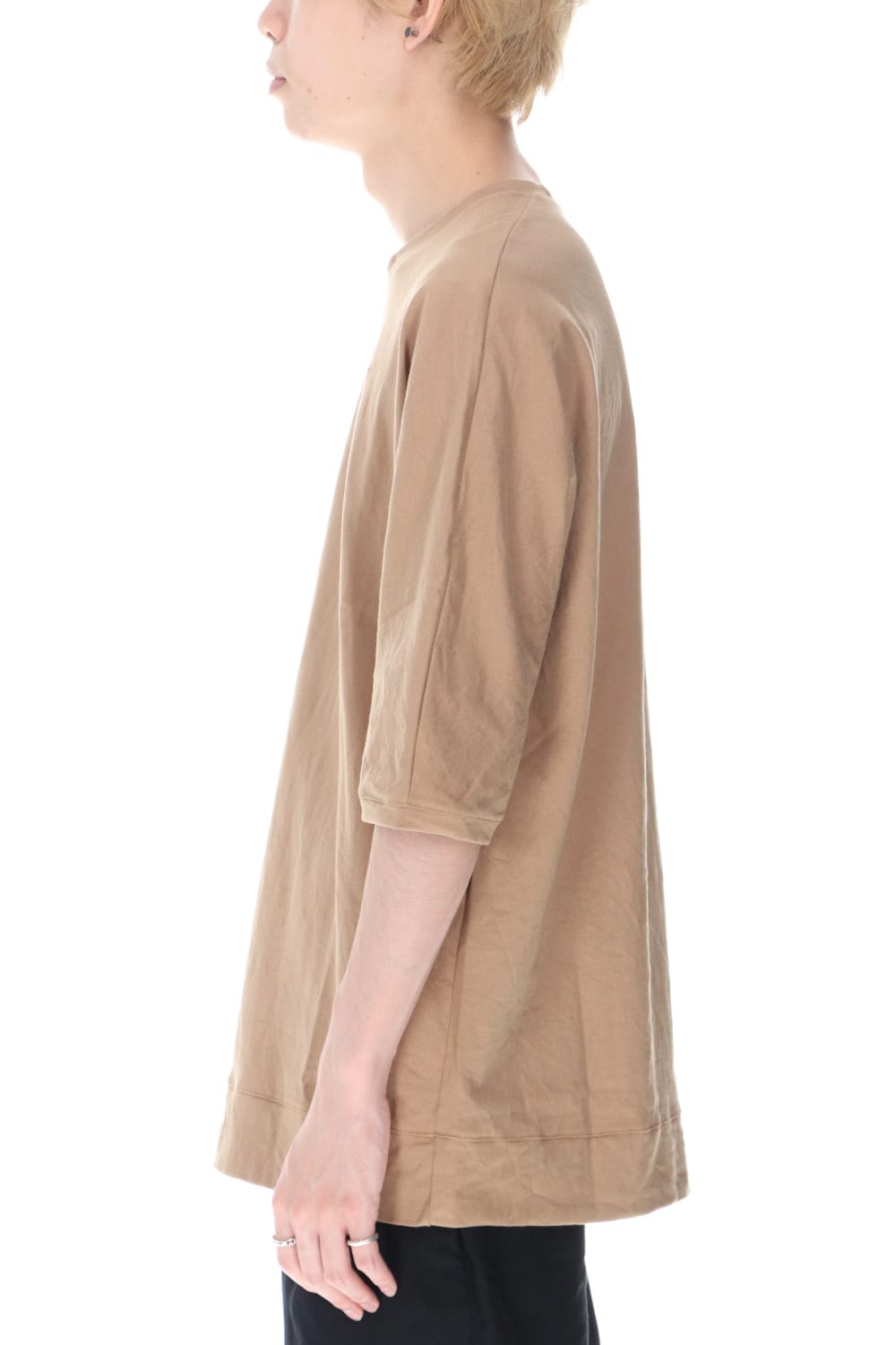 GIZA Cotton Jersey Half Dolman Sleeve T-shirts Kahki / Beige