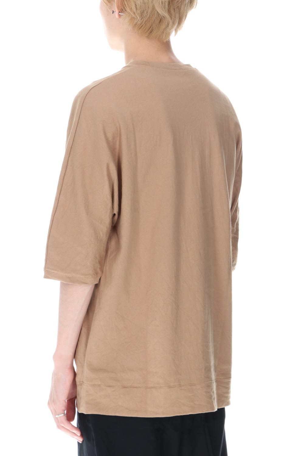 GIZA Cotton Jersey Half Dolman Sleeve T-shirts Kahki / Beige
