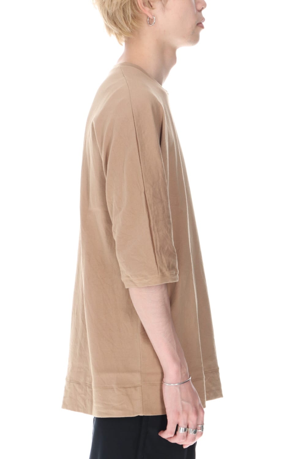 GIZA Cotton Jersey Half Dolman Sleeve T-shirts Kahki / Beige