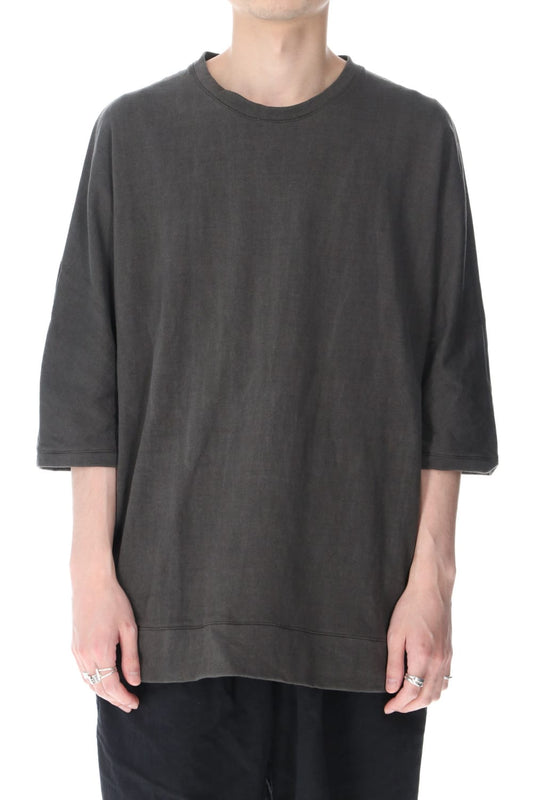 Mini Fleece Half Dolman Sleeve T-shirts Carbon
