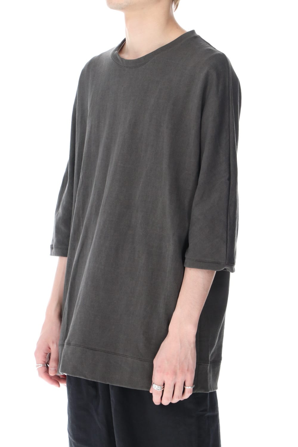 Mini Fleece Half Dolman Sleeve T-shirts Carbon
