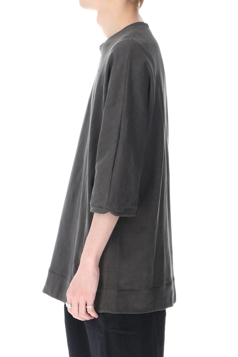 Mini Fleece Half Dolman Sleeve T-shirts Carbon