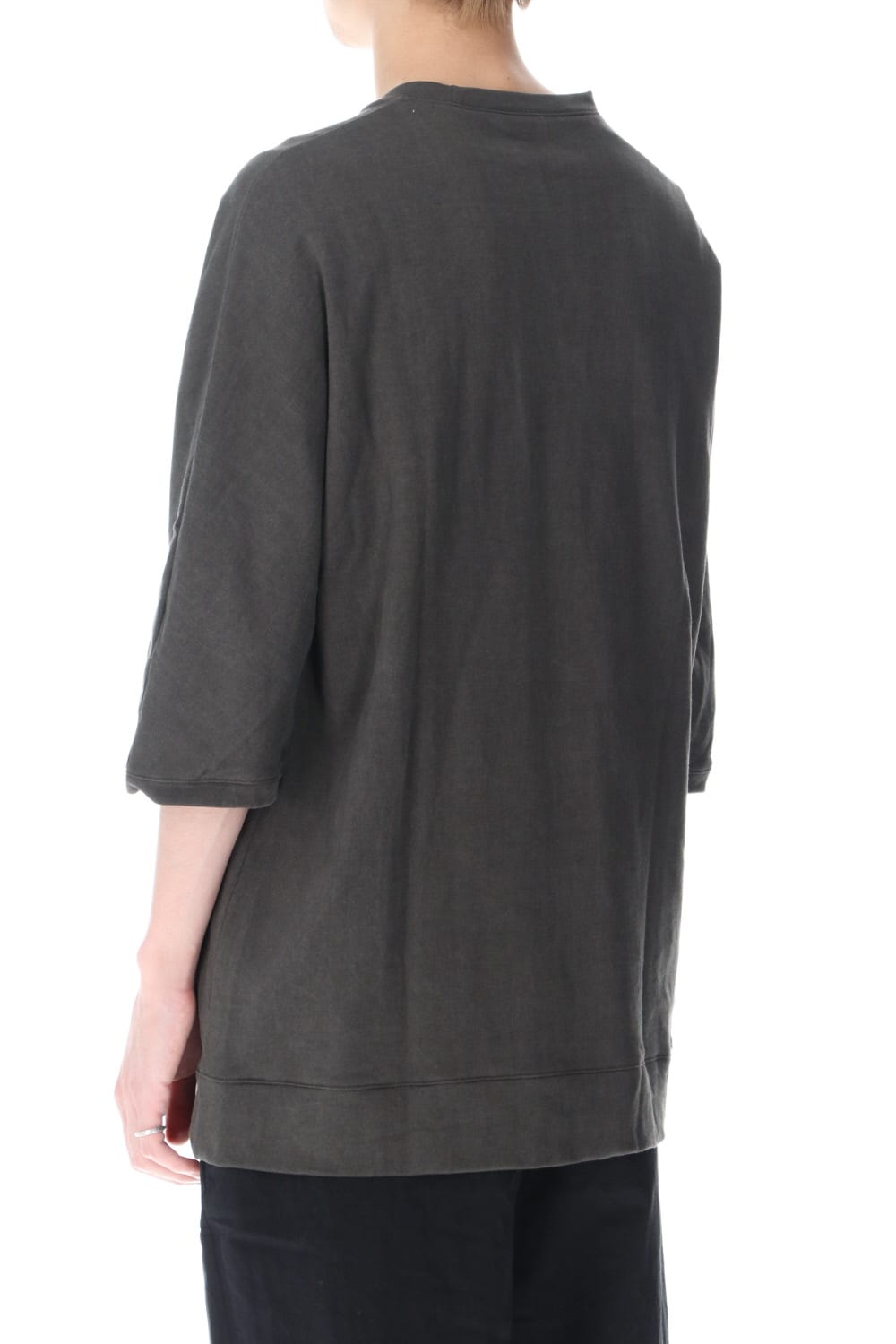 Mini Fleece Half Dolman Sleeve T-shirts Carbon