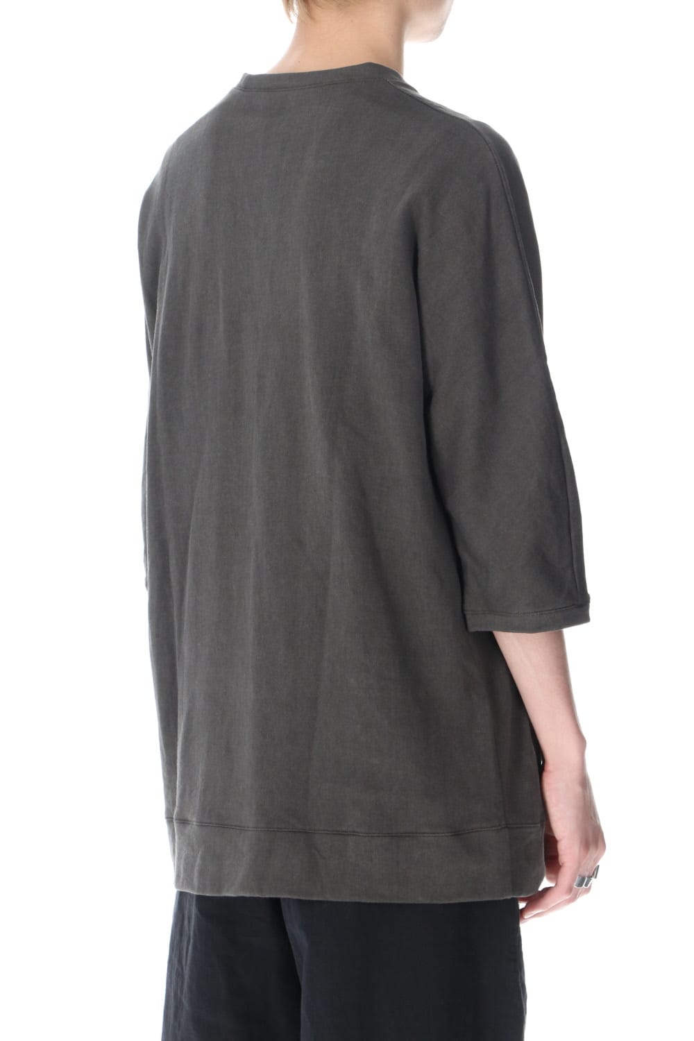 Mini Fleece Half Dolman Sleeve T-shirts Carbon