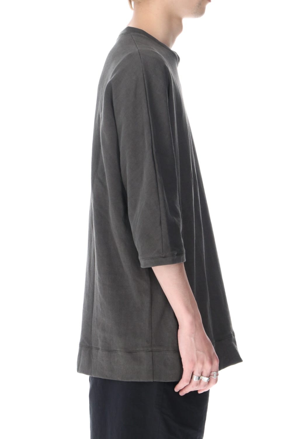 Mini Fleece Half Dolman Sleeve T-shirts Carbon