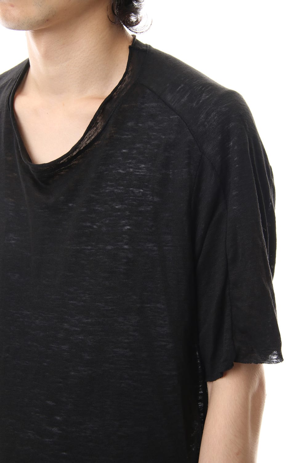リネンジャージーTシャツ ブラック