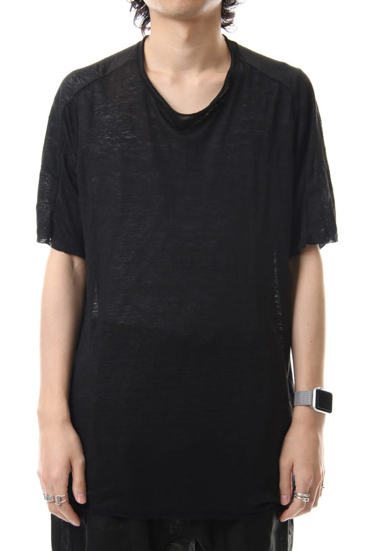 リネンジャージーTシャツ ブラック