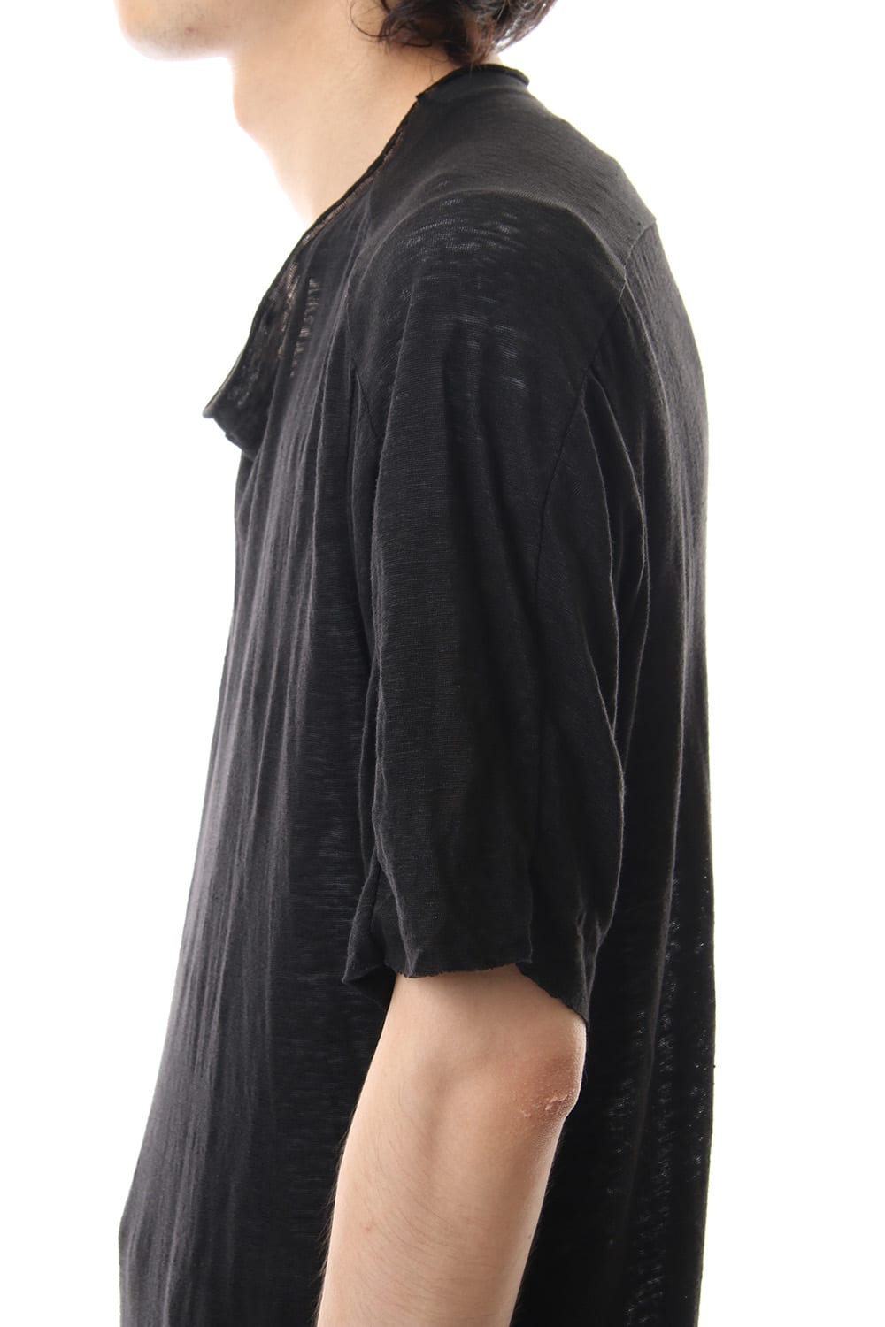 リネンジャージーTシャツ ブラック