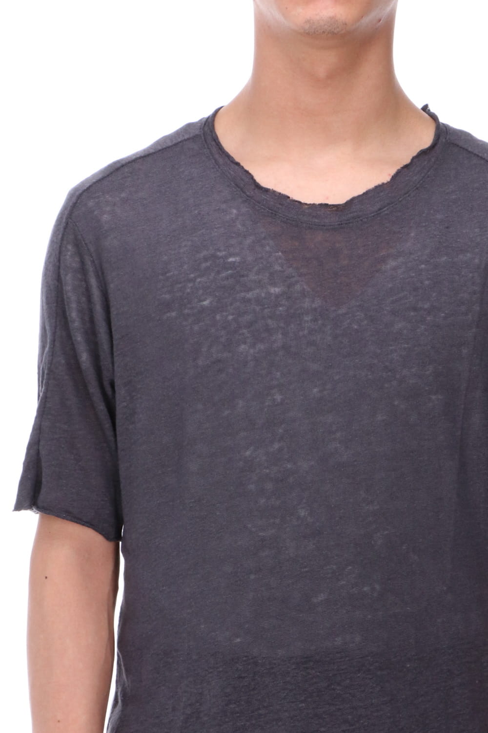 リネンジャージーTシャツ チャコール