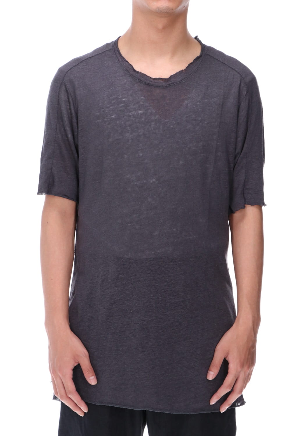 リネンジャージーTシャツ チャコール