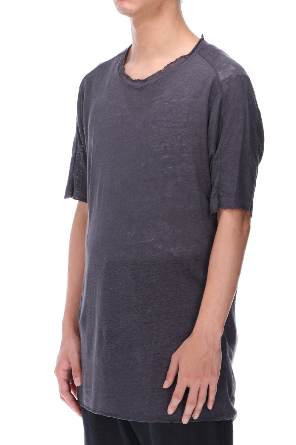 リネンジャージーTシャツ チャコール