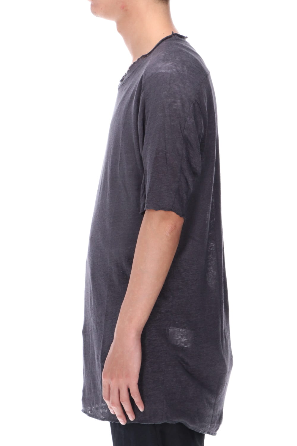 リネンジャージーTシャツ チャコール