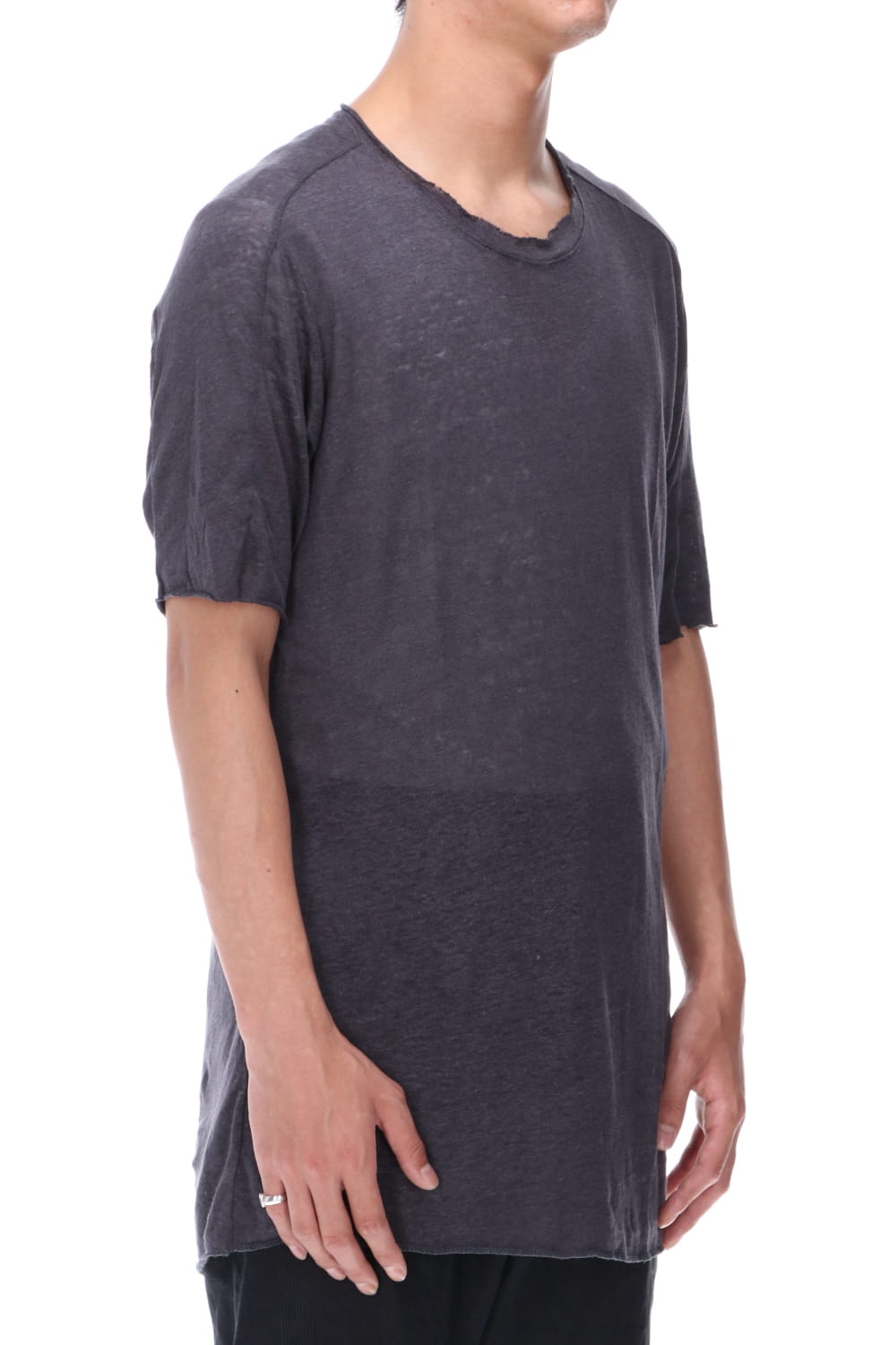 リネンジャージーTシャツ チャコール