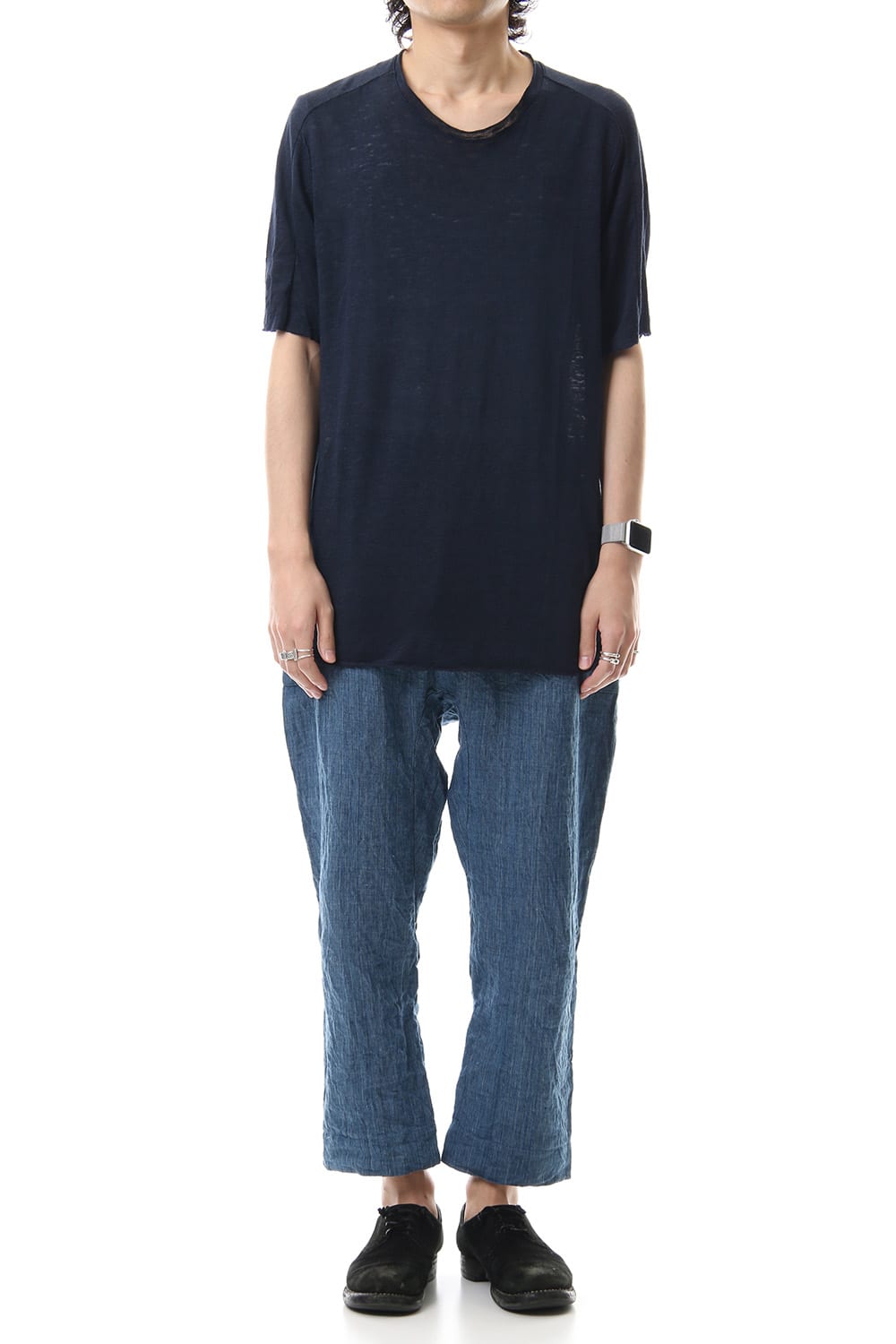 Linen Jersey T-shirts Navy