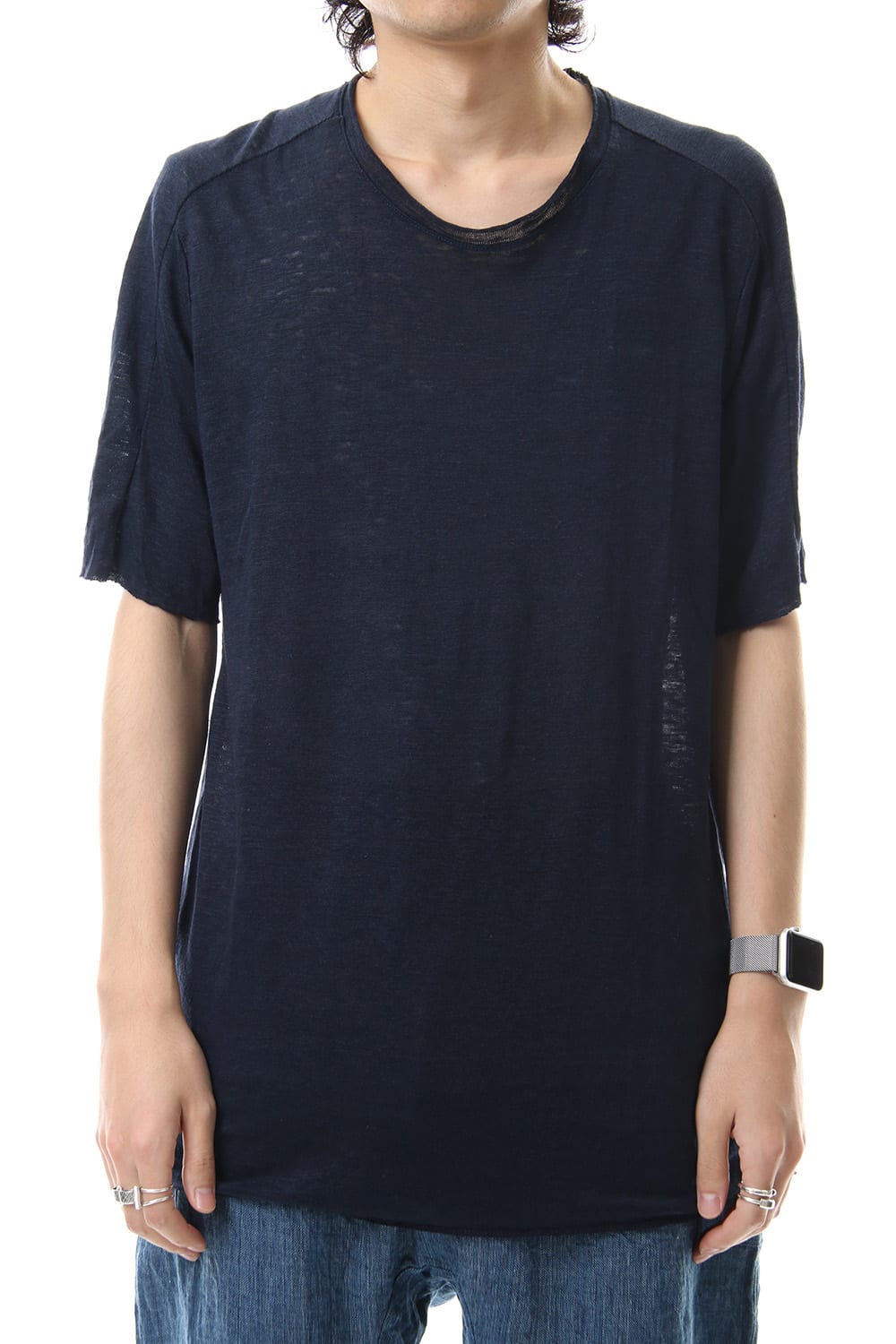 Linen Jersey T-shirts Navy